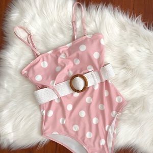 Pink Lily Polka Dot Swimsuit